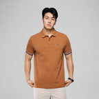 Giordano Men’s Cotton Slim Performance Polo with Small Lion Embroidery - Premium Polo
