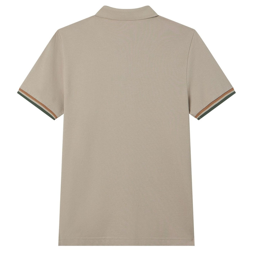 Giordano Men’s Cotton Slim Performance Polo with Small Lion Embroidery - Premium Polo