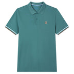 Giordano Men’s Cotton Slim Performance Polo with Small Lion Embroidery - Premium Polo