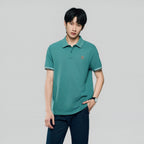 Giordano Men’s Cotton Slim Performance Polo with Small Lion Embroidery - Premium Polo