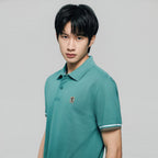 Giordano Men’s Cotton Slim Performance Polo with Small Lion Embroidery - Premium Polo