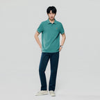 Giordano Men’s Cotton Slim Performance Polo with Small Lion Embroidery - Premium Polo