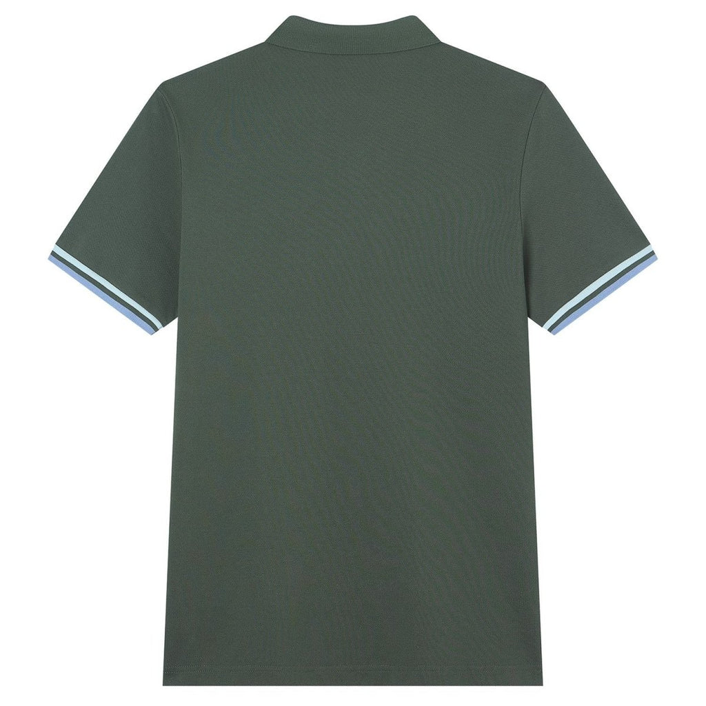 Giordano Men’s Cotton Slim Performance Polo with Small Lion Embroidery - Premium Polo