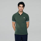 Giordano Men’s Cotton Slim Performance Polo with Small Lion Embroidery - Premium Polo