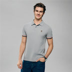 Giordano Men's Cotton Slim Performance Polo With Small Lion Embroidery - first_variant_option_2 Premium Polo for Giordano
