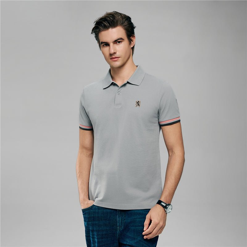 Giordano Men's Cotton Slim Performance Polo With Small Lion Embroidery - first_variant_option_2 Premium Polo for Giordano
