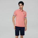 Giordano Men’s Cotton Slim Performance Polo with Small Lion Embroidery - Premium Polo