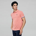 Giordano Men’s Cotton Slim Performance Polo with Small Lion Embroidery - Premium Polo