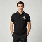 Giordano Men’s Cotton Slim Pique Polo with Napoleon Embroidery - first_variant_option_2 Premium Polo for Giordano