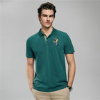 Giordano Men’s Cotton Slim Pique Polo with Napoleon Embroidery - first_variant_option_2 Premium Polo for Giordano