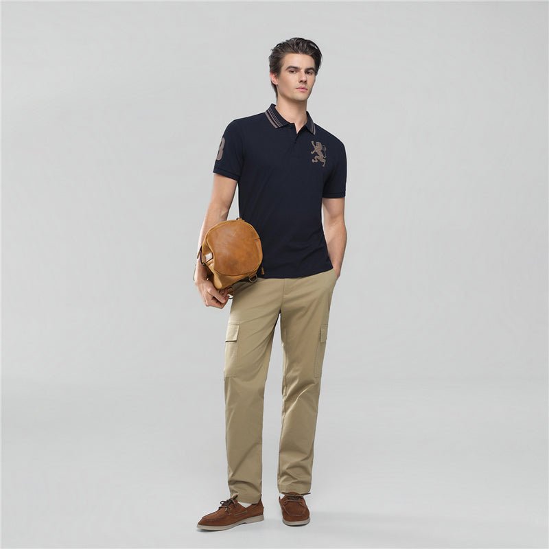 Giordano Men’s Cotton Slim Polo with 3D Lion Embroidery - first_variant_option_2 Premium Polo for Giordano