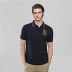 Giordano Men’s Cotton Slim Polo with 3D Lion Embroidery - first_variant_option_2 Premium Polo for Giordano