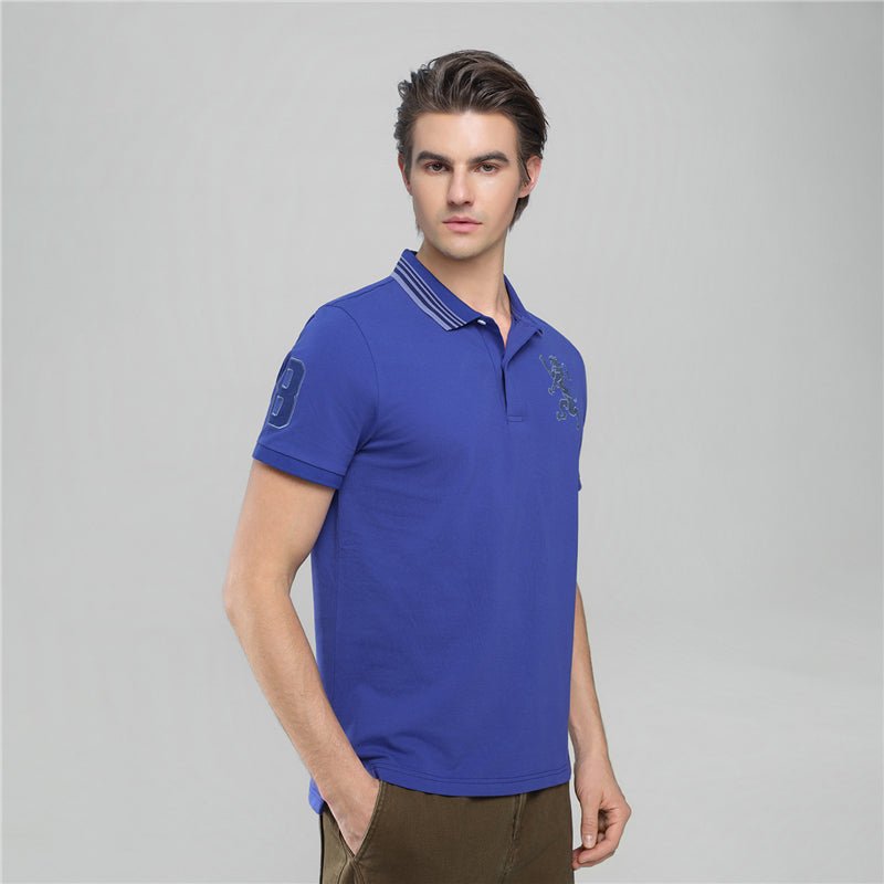 Giordano Men’s Cotton Slim Polo with 3D Lion Embroidery - first_variant_option_2 Premium Polo for Giordano