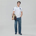 Giordano Men’s Cotton Slim Polo with 3D Lion Embroidery - Premium Polo