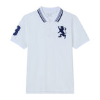 Giordano Men’s Cotton Slim Polo with 3D Lion Embroidery - Premium Polo