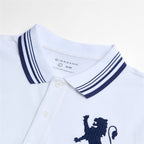 Giordano Men’s Cotton Slim Polo with 3D Lion Embroidery - Premium Polo