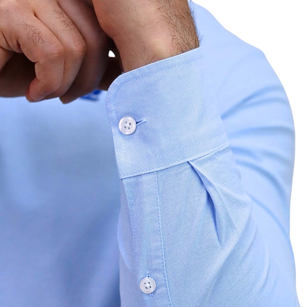 Giordano Men's Cotton Spandex Oxford Slim Fit Embroidery Shirt - Premium Shirts