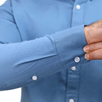 Giordano Men's Cotton Spandex Oxford Slim Fit Embroidery Shirt - Premium Shirts