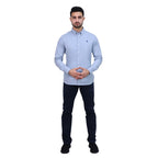 Giordano Men's Cotton Spandex Oxford Slim Fit Embroidery Shirt - Premium Shirts