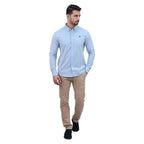 Giordano Men's Cotton Spandex Oxford Slim Fit Embroidery Shirt - Premium Shirts