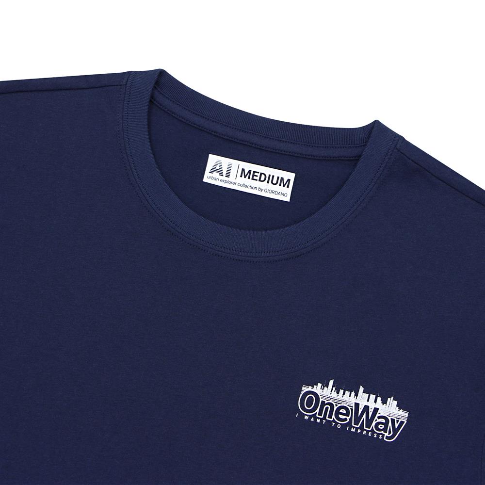 Giordano Men's Cotton Tee - Premium Print Tee