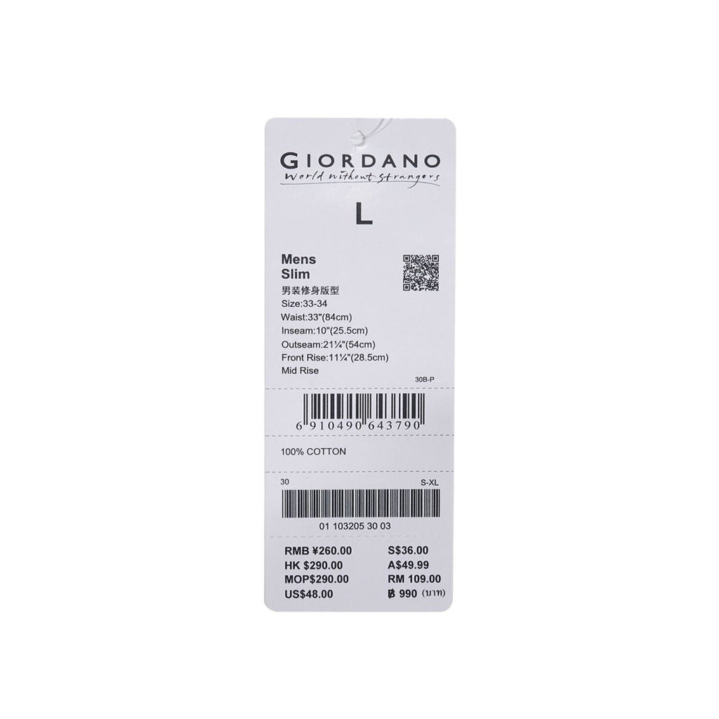 Giordano Men's Cotton Twill Bermuda Shorts - Comfort & Style - Premium Shorts