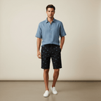 Giordano Men's Cotton Twill Bermuda Shorts: Slim Fit, Elastic Waist, Ultimate Comfort - Premium Shorts