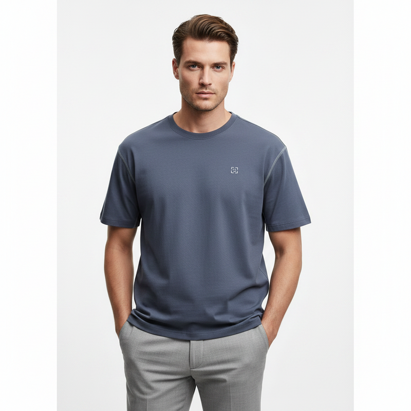 Men's Crew Neck Short Sleeve Loose Tee