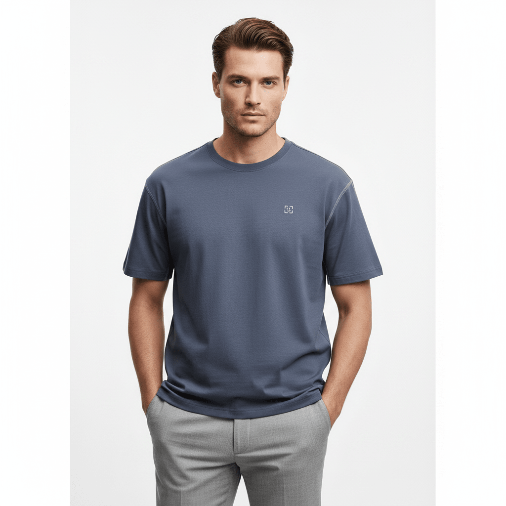 Giordano Men's Crew Neck Short Sleeve Loose Tee - Premium Tee