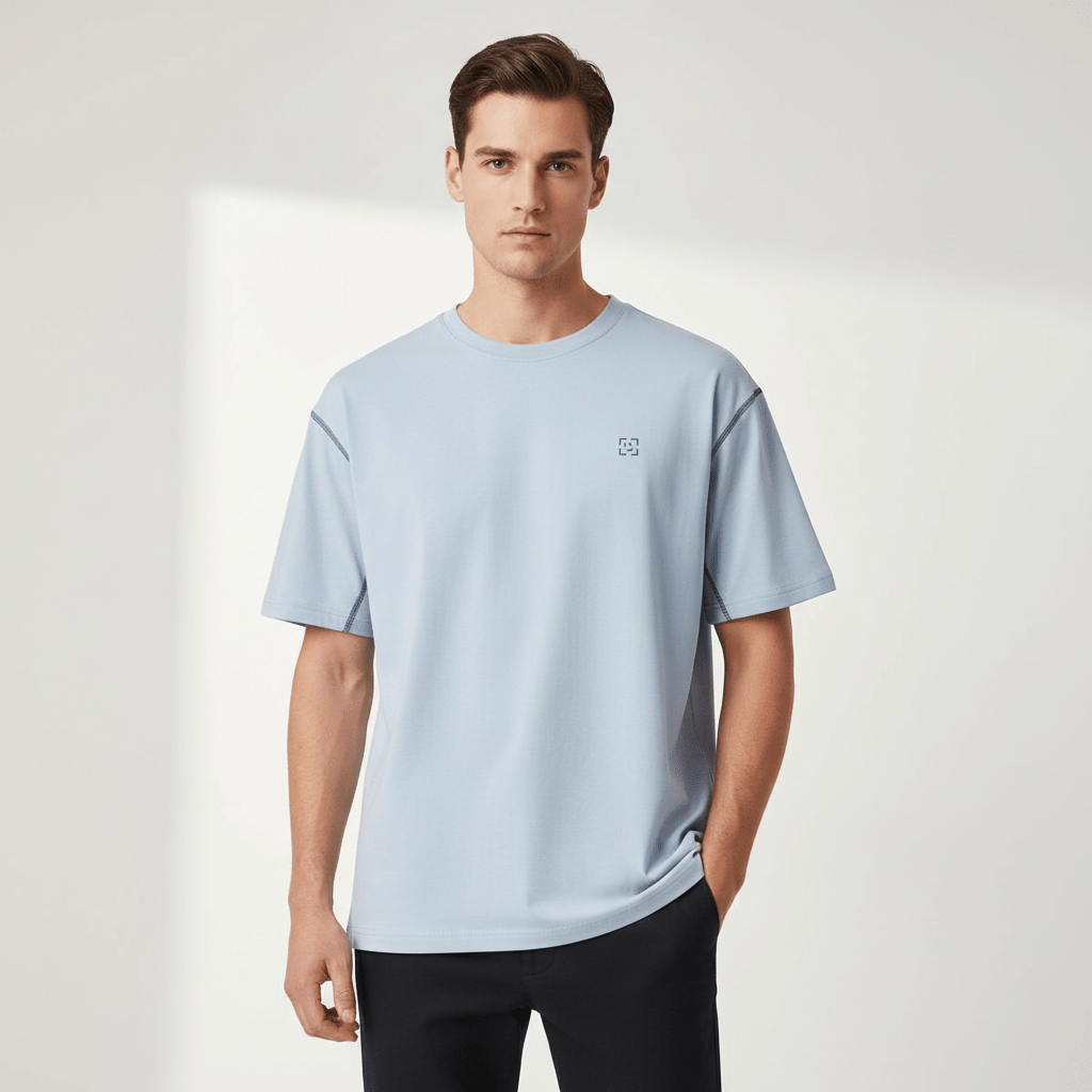 Giordano Men's Crew Neck Short Sleeve Loose Tee - Premium Tee