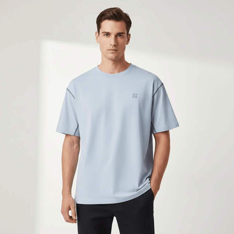 Giordano Men's Crew Neck Short Sleeve Loose Tee - Premium Tee