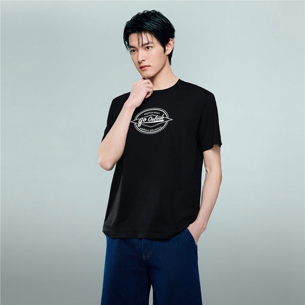 Giordano Men's Crew neck Short Sleeve Print Tee | Online Exclusive - first_variant_option_2 Premium Print Tee for Giordano