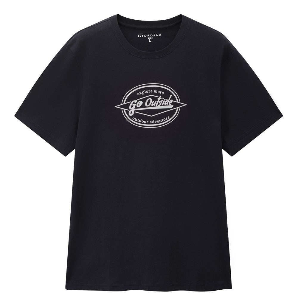 Giordano Men's Crew neck Short Sleeve Print Tee | Online Exclusive - first_variant_option_2 Premium Print Tee for Giordano