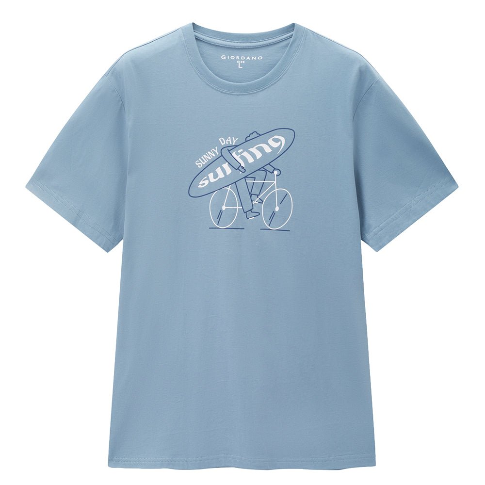 Giordano Men's Crew neck Short Sleeve Print Tee | Online Exclusive - first_variant_option_2 Premium Print Tee for Giordano