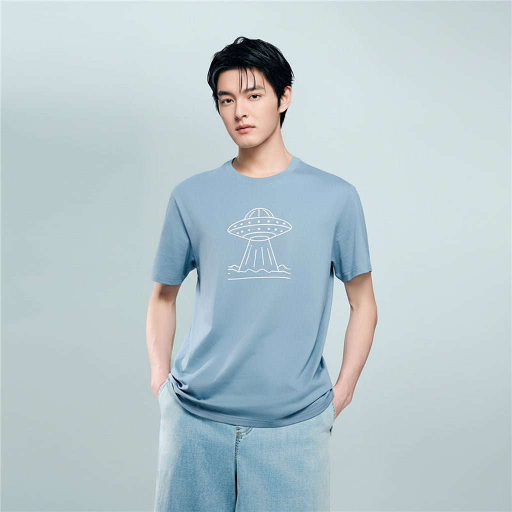 Giordano Men's Crew neck Short Sleeve Print Tee | Online Exclusive - first_variant_option_2 Premium Print Tee for Giordano