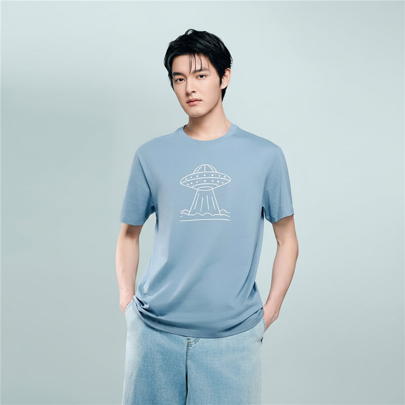 Giordano Men's Crew neck Short Sleeve Print Tee | Online Exclusive - first_variant_option_2 Premium Print Tee for Giordano