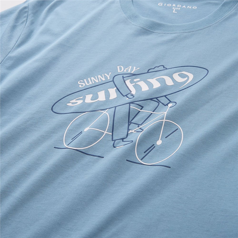 Giordano Men's Crew neck Short Sleeve Print Tee | Online Exclusive - first_variant_option_2 Premium Print Tee for Giordano