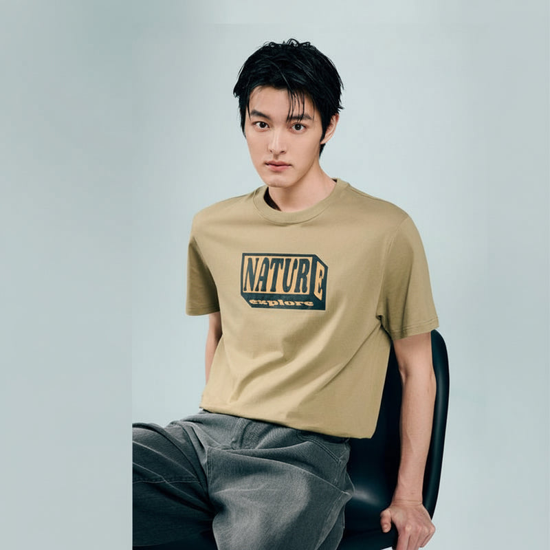 Giordano Men's Crew neck Short Sleeve Print Tee | Online Exclusive - first_variant_option_2 Premium Print Tee for Giordano