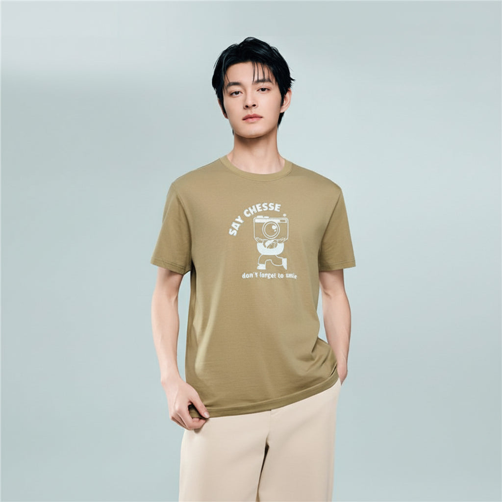 Giordano Men's Crew neck Short Sleeve Print Tee | Online Exclusive - first_variant_option_2 Premium Print Tee for Giordano