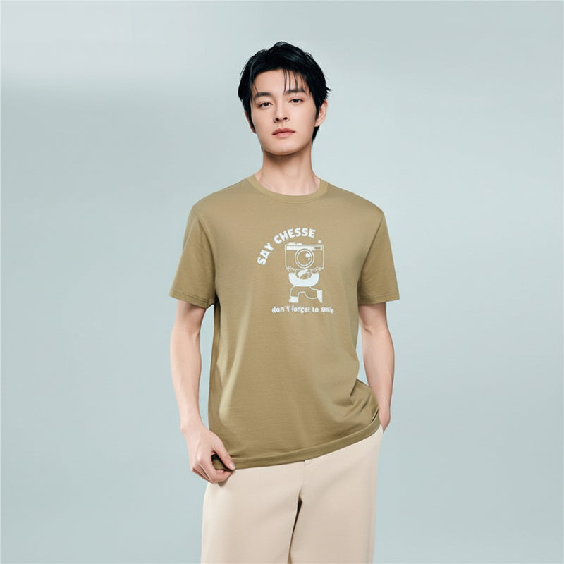Giordano Men's Crew neck Short Sleeve Print Tee | Online Exclusive - first_variant_option_2 Premium Print Tee for Giordano