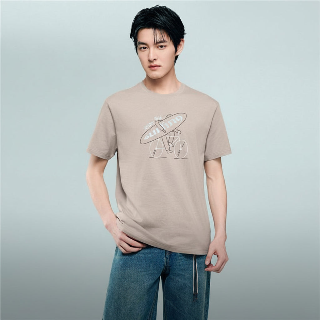 Giordano Men's Crew neck Short Sleeve Print Tee | Online Exclusive - first_variant_option_2 Premium Print Tee for Giordano