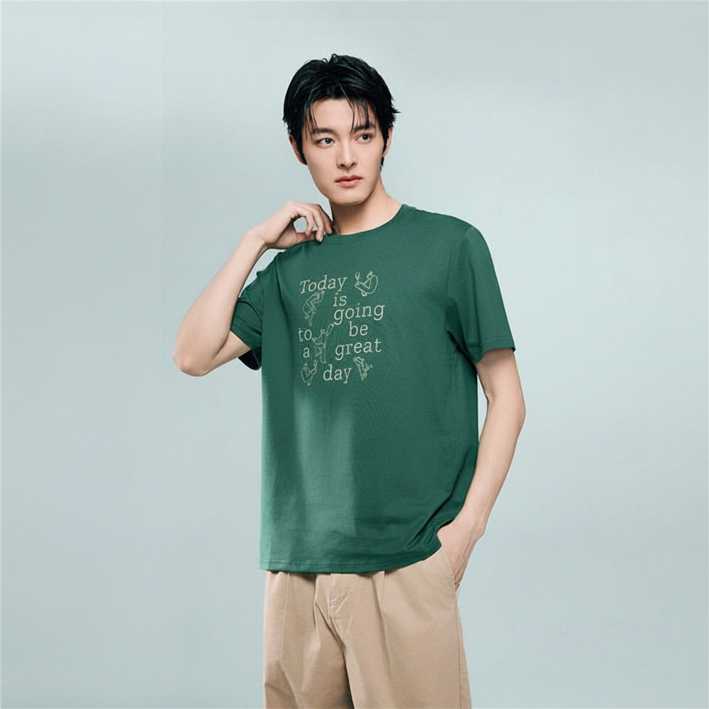 Giordano Men's Crew neck Short Sleeve Print Tee | Online Exclusive - first_variant_option_2 Premium Print Tee for Giordano