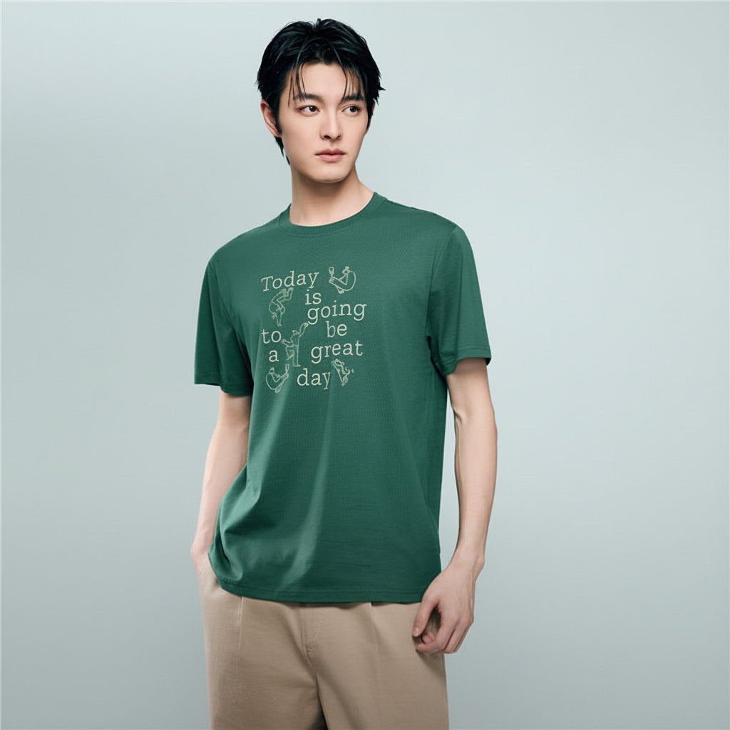 Giordano Men's Crew neck Short Sleeve Print Tee | Online Exclusive - first_variant_option_2 Premium Print Tee for Giordano