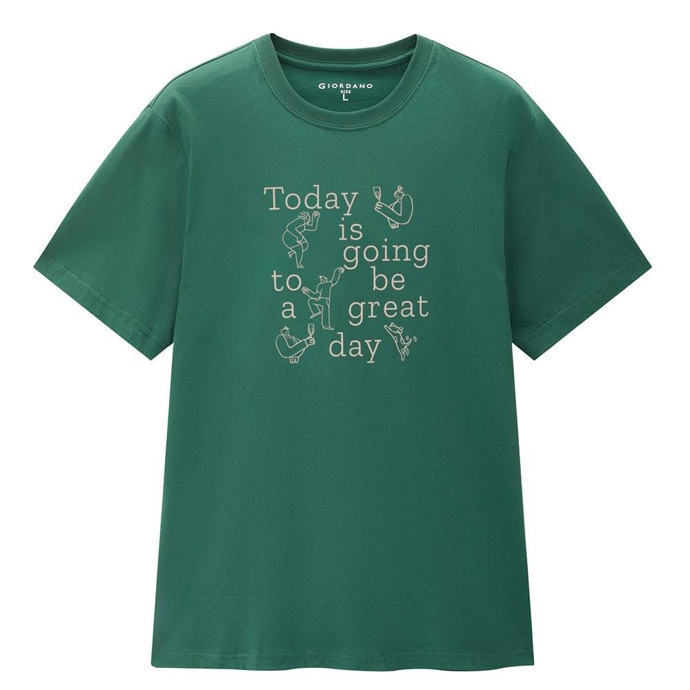 Giordano Men's Crew neck Short Sleeve Print Tee | Online Exclusive - first_variant_option_2 Premium Print Tee for Giordano