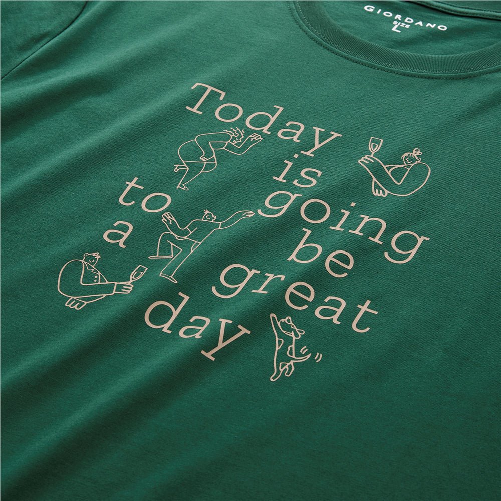 Giordano Men's Crew neck Short Sleeve Print Tee | Online Exclusive - first_variant_option_2 Premium Print Tee for Giordano