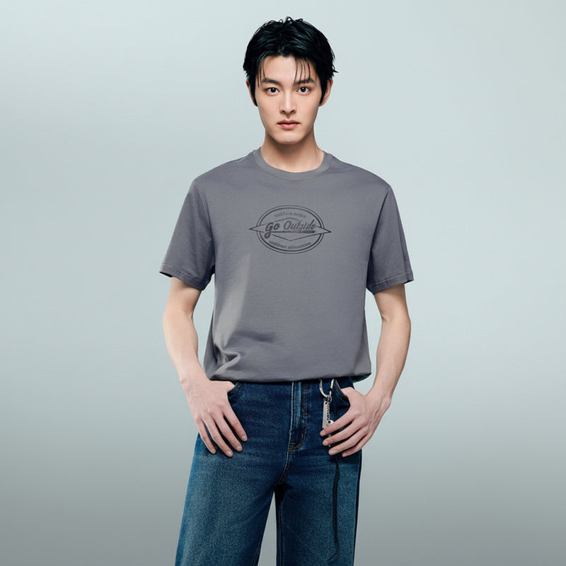 Giordano Men's Crew neck Short Sleeve Print Tee | Online Exclusive - first_variant_option_2 Premium Print Tee for Giordano