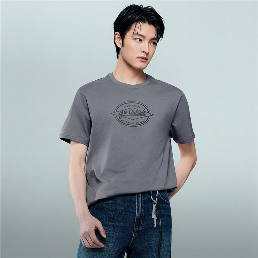 Giordano Men's Crew neck Short Sleeve Print Tee | Online Exclusive - first_variant_option_2 Premium Print Tee for Giordano