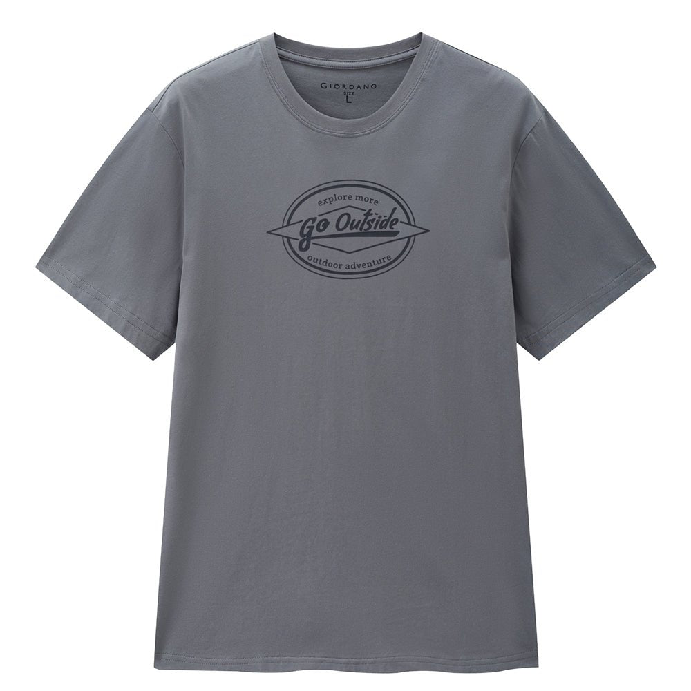 Giordano Men's Crew neck Short Sleeve Print Tee | Online Exclusive - first_variant_option_2 Premium Print Tee for Giordano