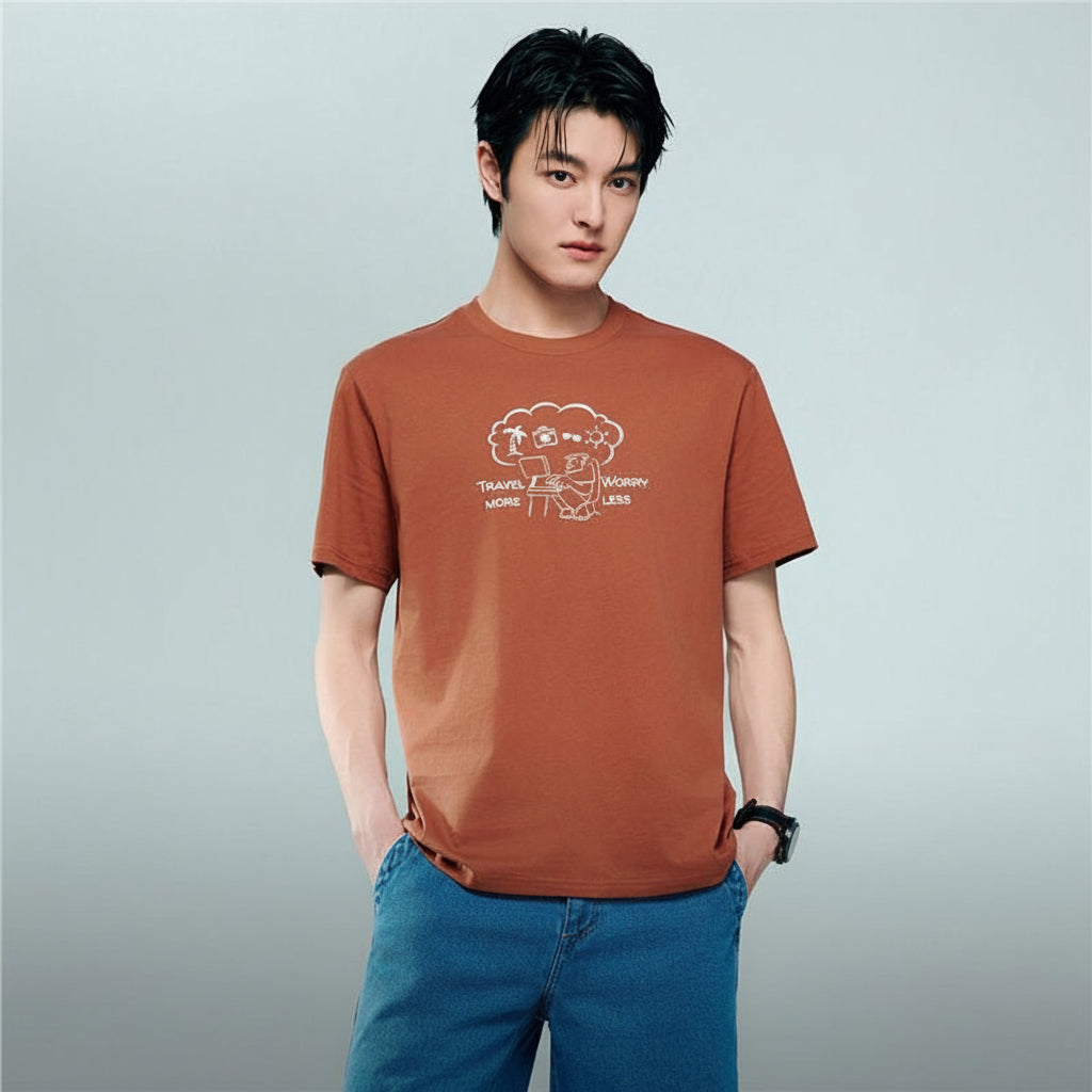 Giordano Men's Crew neck Short Sleeve Print Tee | Online Exclusive - first_variant_option_2 Premium Print Tee for Giordano