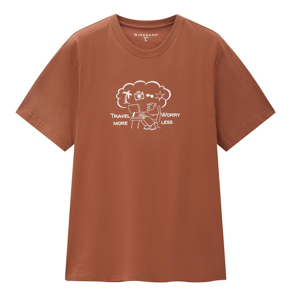 Giordano Men's Crew neck Short Sleeve Print Tee | Online Exclusive - first_variant_option_2 Premium Print Tee for Giordano